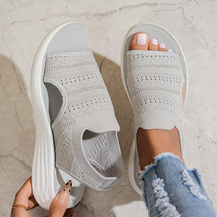 Women’s Knit Cushioned Orthopedic Open-Toe Sandals