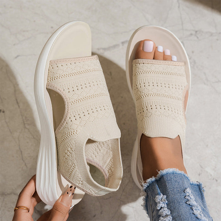 Women’s Knit Cushioned Orthopedic Open-Toe Sandals