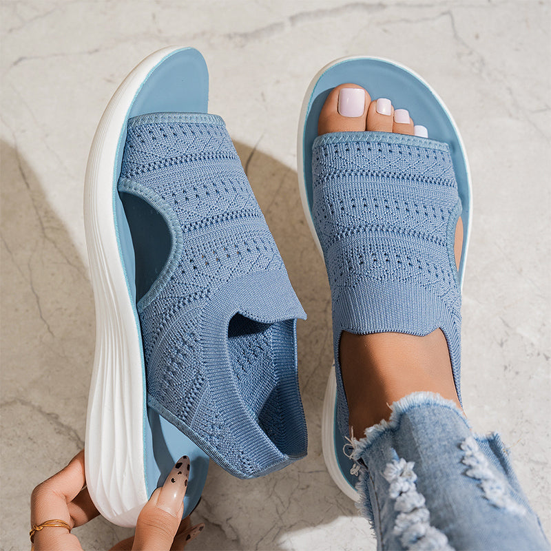 Women’s Knit Cushioned Orthopedic Open-Toe Sandals