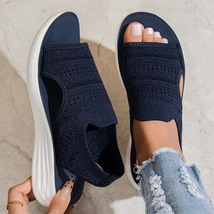 Women’s Knit Cushioned Orthopedic Open-Toe Sandals