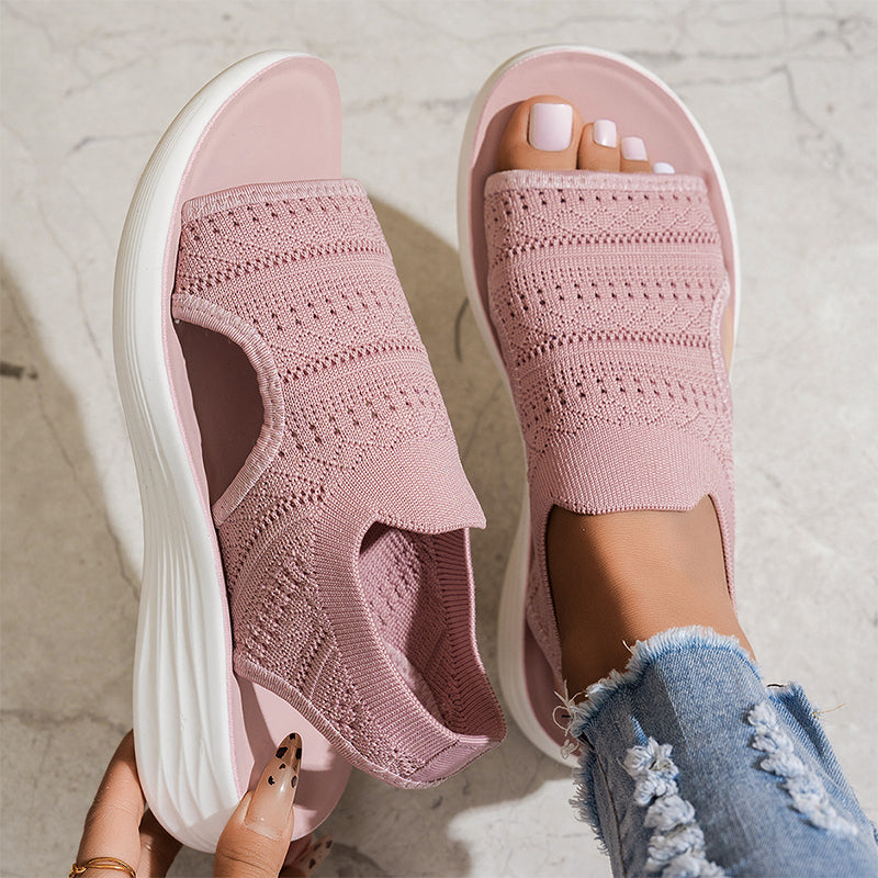 Women’s Knit Cushioned Orthopedic Open-Toe Sandals