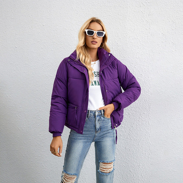 Women’s Quilted Fleece-Lined Puffer Jacket
