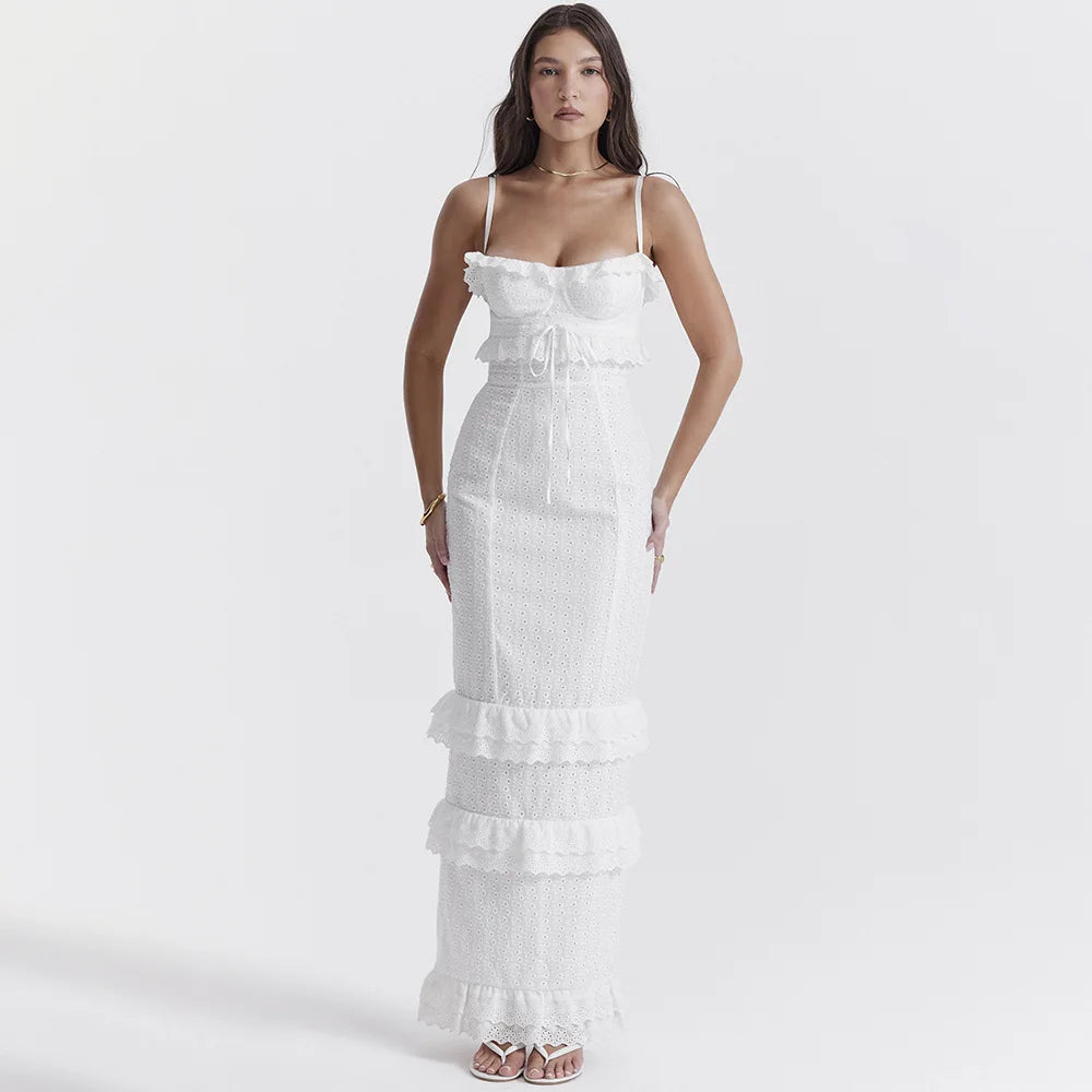 Women's Linen Formal Maxi Dress Elegant Evening Gown