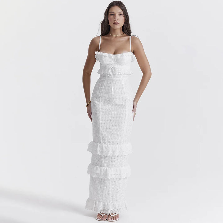 Women's Linen Formal Maxi Dress Elegant Evening Gown