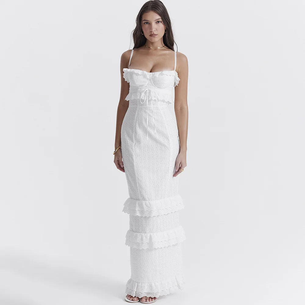 Women's Linen Formal Maxi Dress Elegant Evening Gown