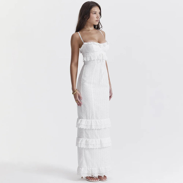Women's Linen Formal Maxi Dress Elegant Evening Gown