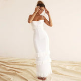 Women's Linen Formal Maxi Dress Elegant Evening Gown