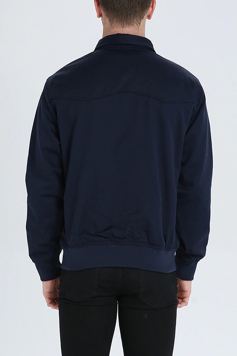 Harrington Bomber Jacket Men's Fleece Casual Zip Up Outerwear