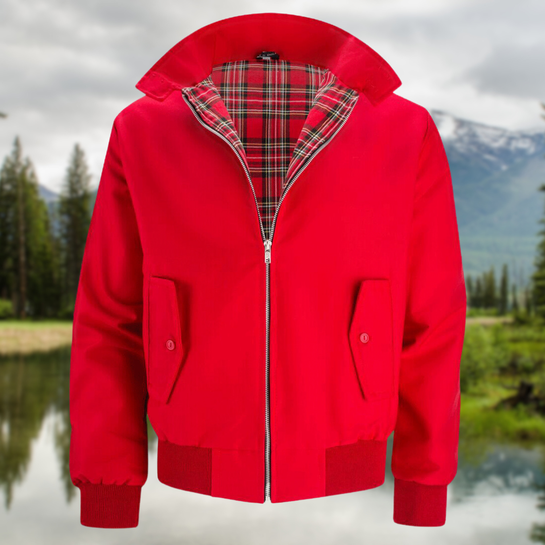 Harrington Bomber Jacket Men's Fleece Casual Zip Up Outerwear