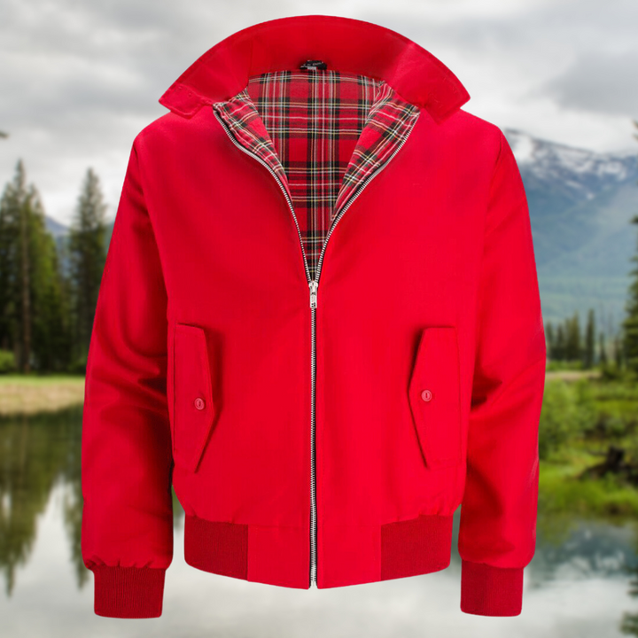 Harrington Bomber Jacket Men's Fleece Casual Zip Up Outerwear
