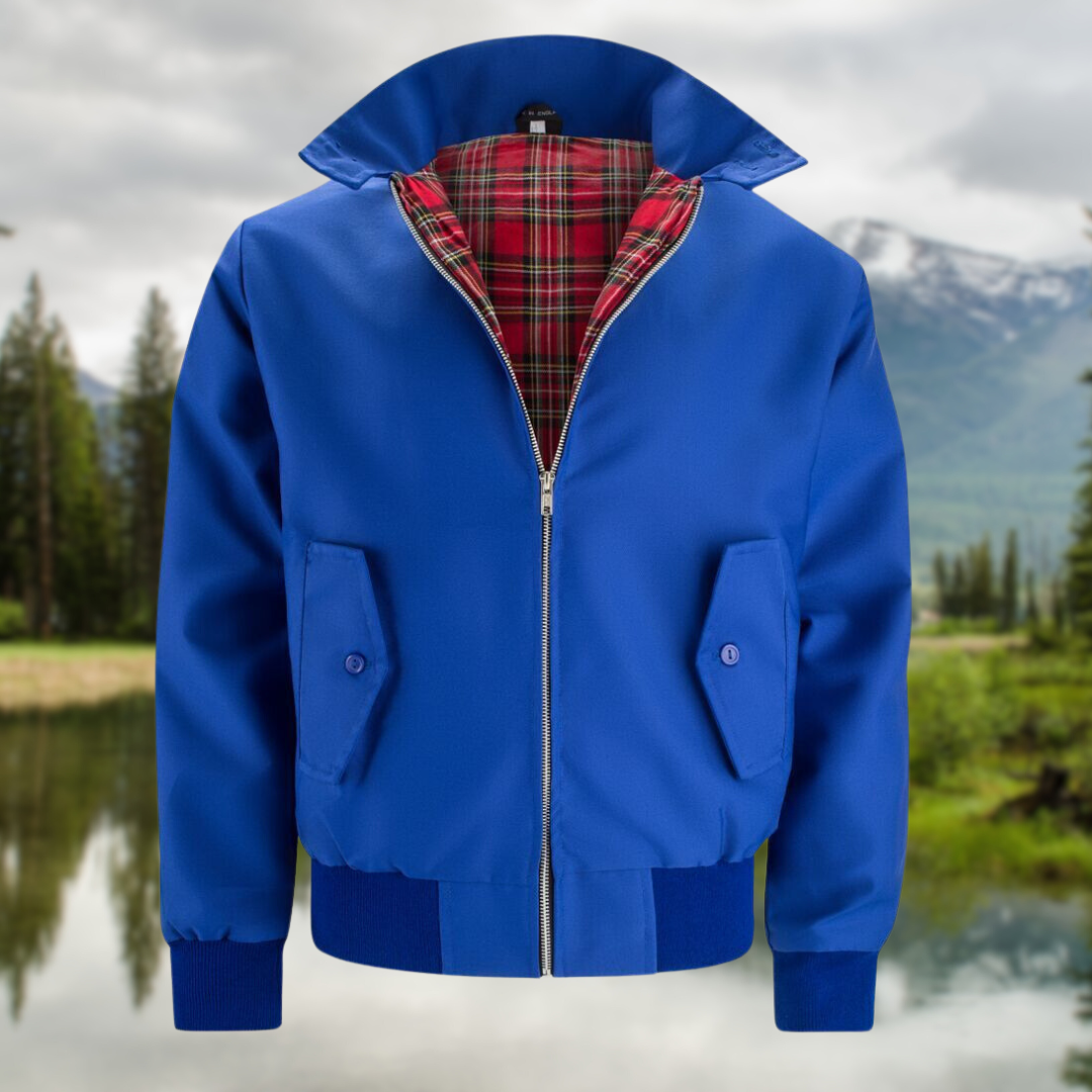 Harrington Bomber Jacket Men's Fleece Casual Zip Up Outerwear