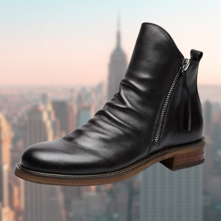 Men's Leather Dress Formal Casual Side Zip Ankle Boots