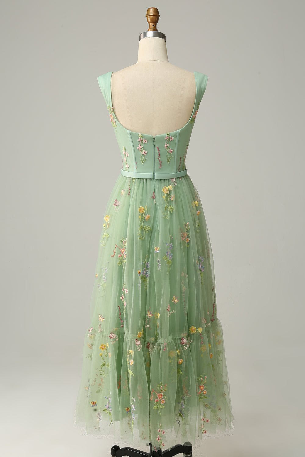 Women's Chiffon Embroidered Prom Dress Evening Maxi Gown