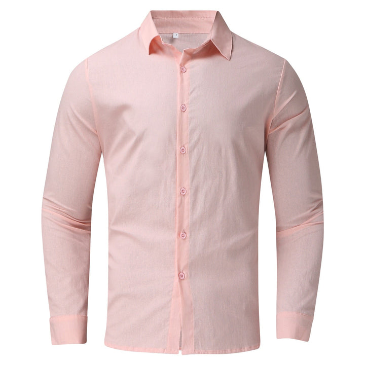 Men's Long Sleeve Linen Blend Oversized Button Down Shirt