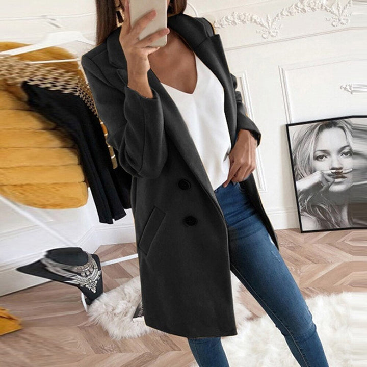 Women's Wool Trench Overcoat Casual Longline Duster Coat