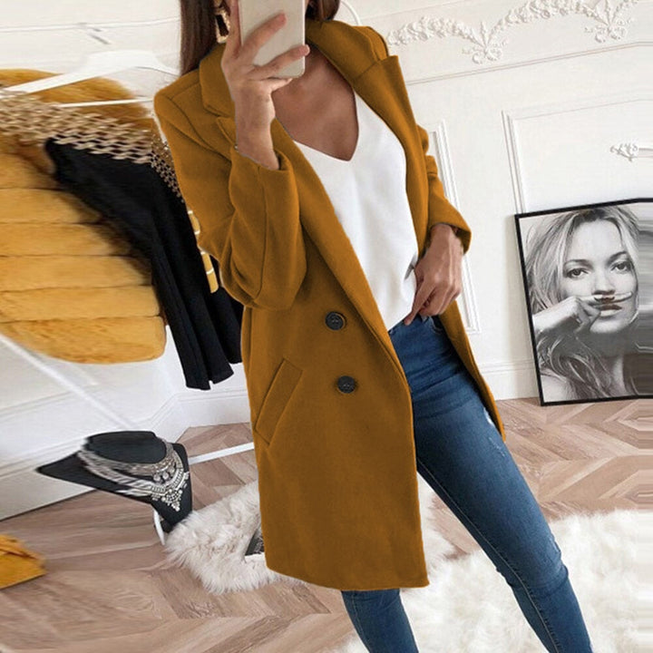 Women's Wool Trench Overcoat Casual Longline Duster Coat