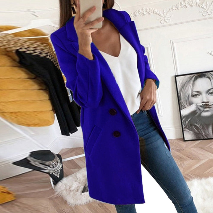 Women's Wool Trench Overcoat Casual Longline Duster Coat