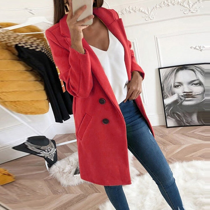 Women's Wool Trench Overcoat Casual Longline Duster Coat