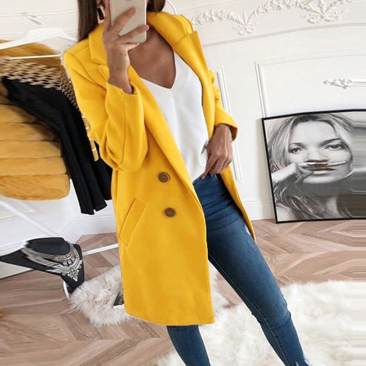 Women's Wool Trench Overcoat Casual Longline Duster Coat