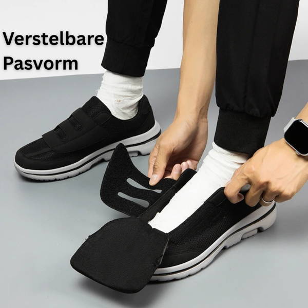Men's Knit Orthopedic Walking Shoes Wide Fit Adjustable Mesh Trainers