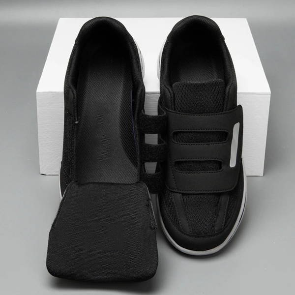 Men's Mesh Breathable Walking Shoes Lightweight Hook and Loop Trainers