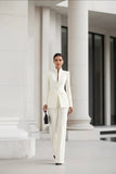 Women's Knit Tailored Blazer and Trouser Suit Set