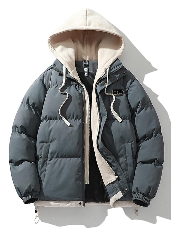 Veste matelassée pour homme avec capuche, manteau isolant pour l'extérieur