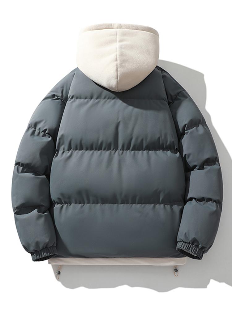 Veste matelassée pour homme avec capuche, manteau isolant pour l'extérieur