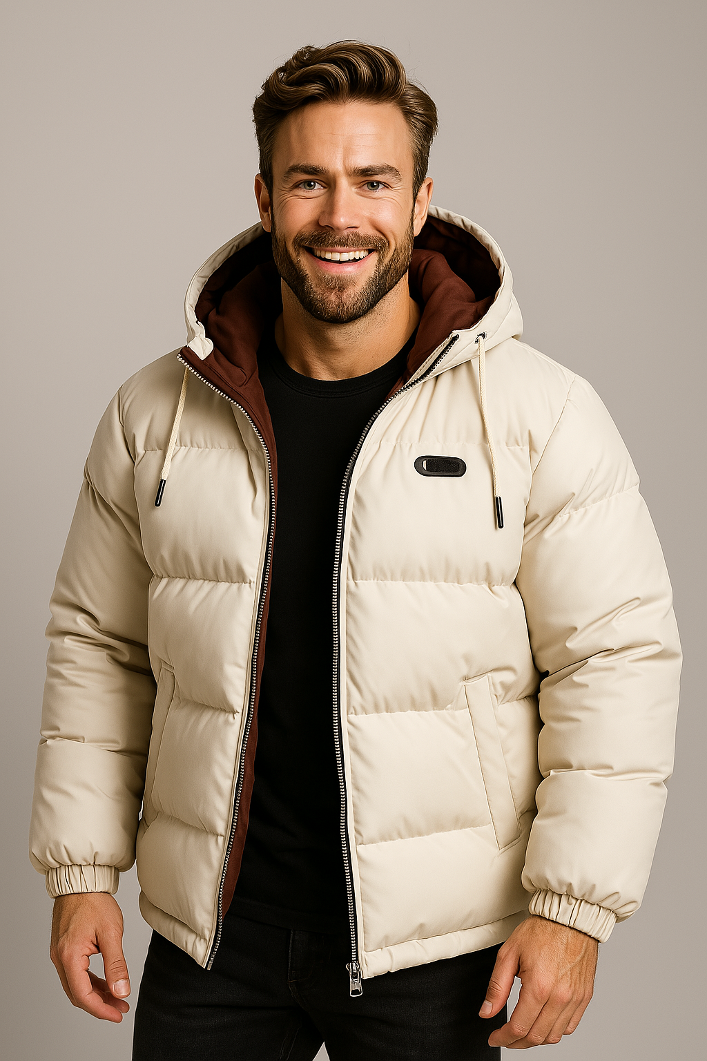 Veste matelassée pour homme avec capuche, manteau isolant pour l'extérieur