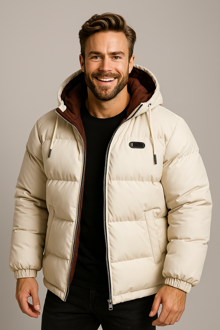 Veste matelassée pour homme avec capuche, manteau isolant pour l'extérieur