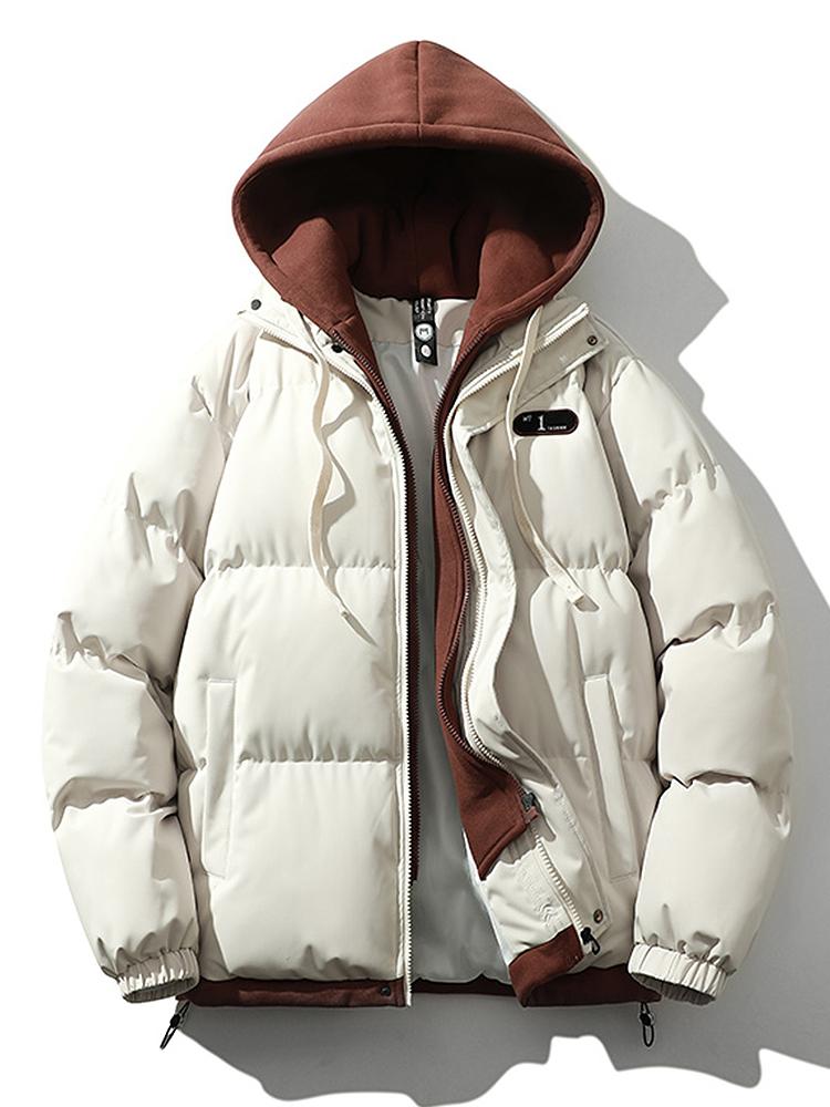 Veste matelassée pour homme avec capuche, manteau isolant pour l'extérieur
