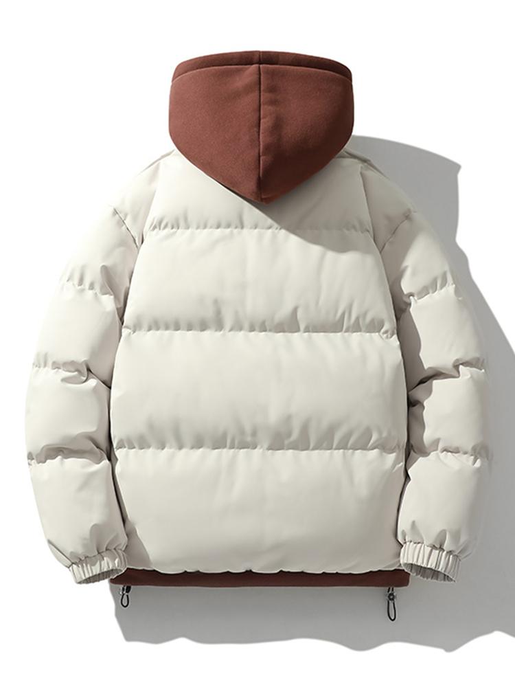 Veste matelassée pour homme avec capuche, manteau isolant pour l'extérieur