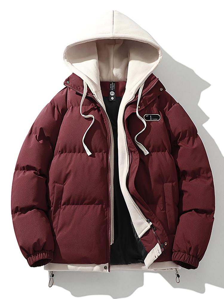 Veste matelassée pour homme avec capuche, manteau isolant pour l'extérieur