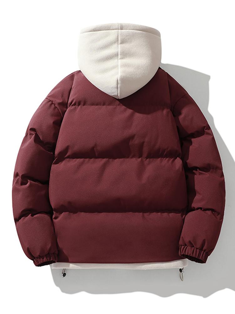 Veste matelassée pour homme avec capuche, manteau isolant pour l'extérieur