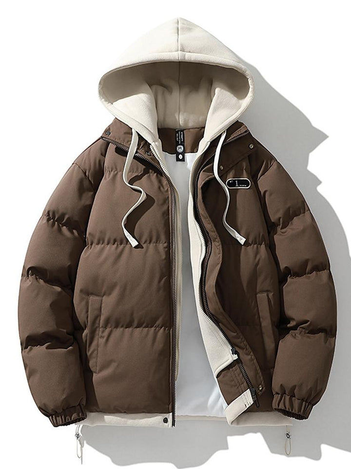 Veste matelassée pour homme avec capuche, manteau isolant pour l'extérieur