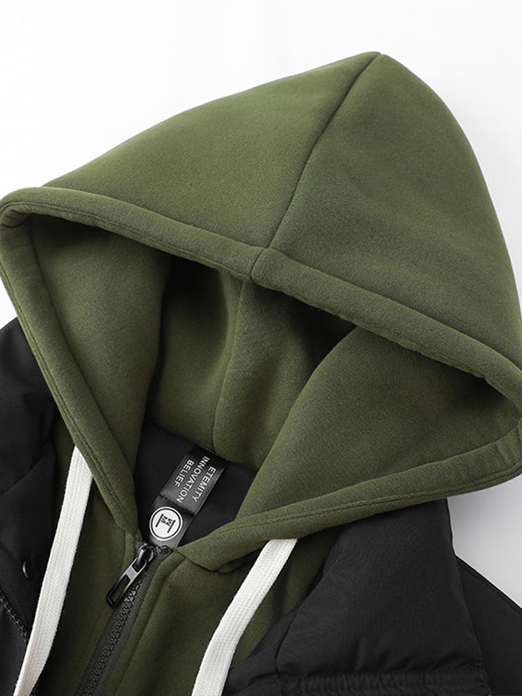 Veste matelassée pour homme avec capuche, manteau isolant pour l'extérieur