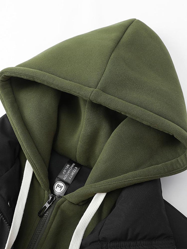 Veste matelassée pour homme avec capuche, manteau isolant pour l'extérieur