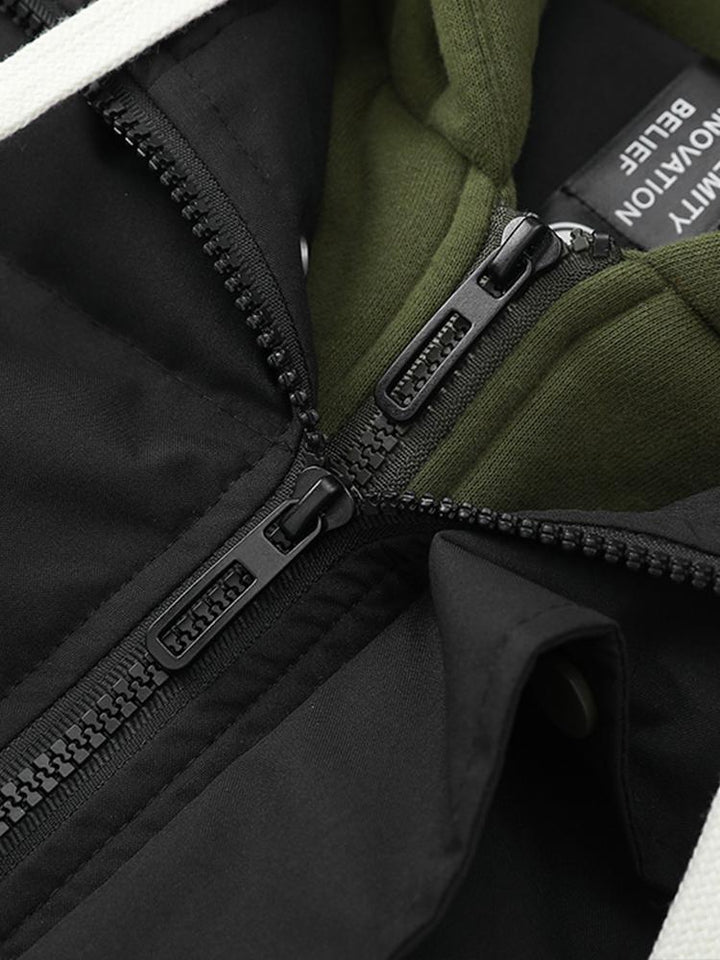 Veste matelassée pour homme avec capuche, manteau isolant pour l'extérieur
