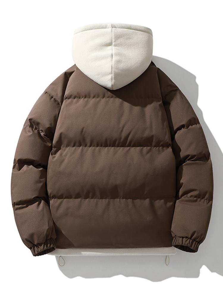 Veste matelassée pour homme avec capuche, manteau isolant pour l'extérieur
