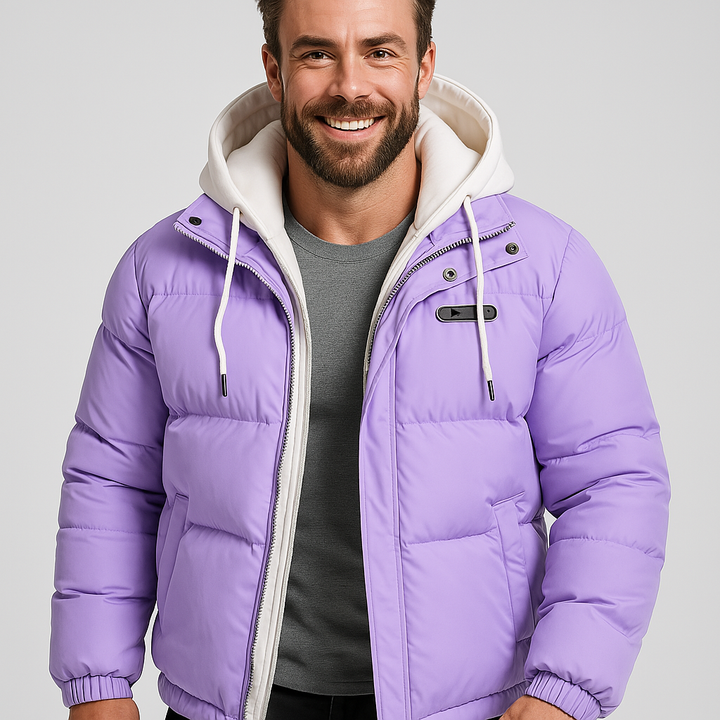 Veste matelassée pour homme avec capuche, manteau isolant pour l'extérieur