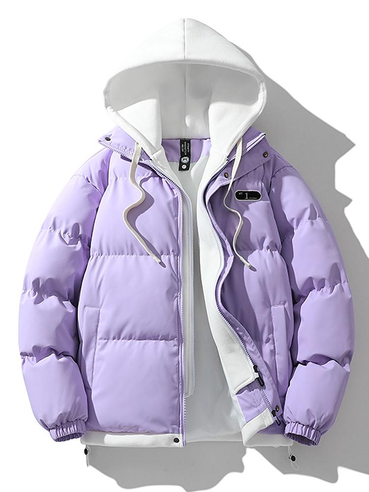 Veste matelassée pour homme avec capuche, manteau isolant pour l'extérieur