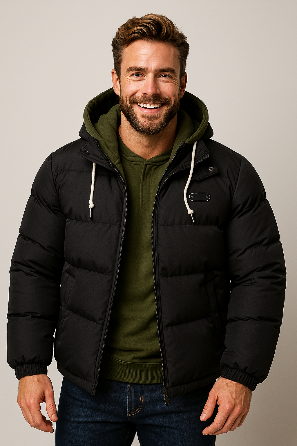 Veste matelassée pour homme avec capuche, manteau isolant pour l'extérieur
