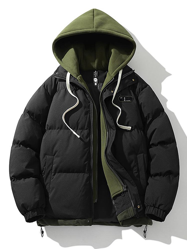 Veste matelassée pour homme avec capuche, manteau isolant pour l'extérieur