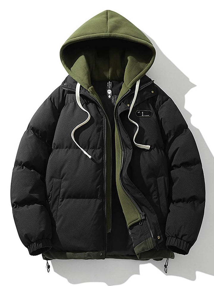 Veste matelassée pour homme avec capuche, manteau isolant pour l'extérieur