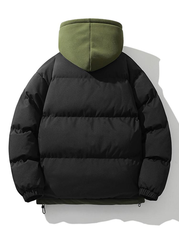 Veste matelassée pour homme avec capuche, manteau isolant pour l'extérieur