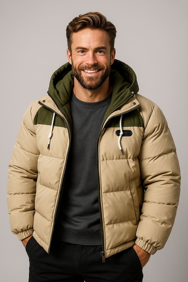 Veste matelassée pour homme avec capuche, manteau isolant pour l'extérieur