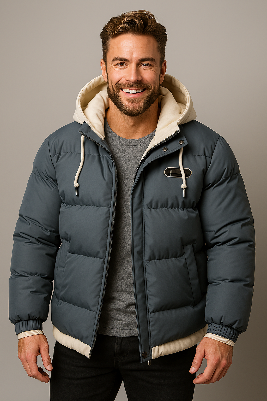 Veste matelassée pour homme avec capuche, manteau isolant pour l'extérieur