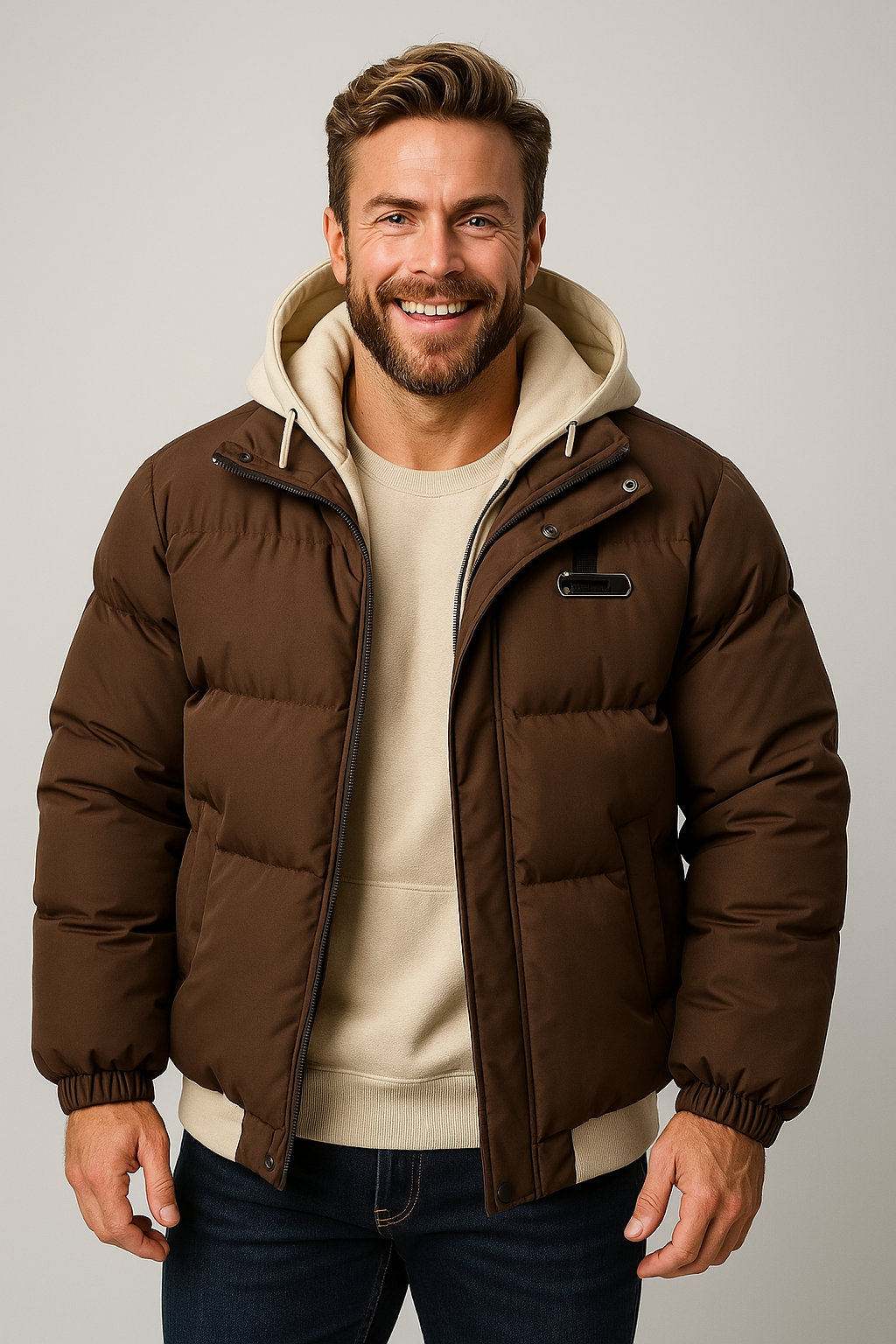Veste matelassée pour homme avec capuche, manteau isolant pour l'extérieur