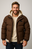 Veste matelassée pour homme avec capuche, manteau isolant pour l'extérieur