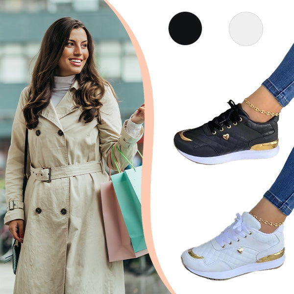 Damskie skórzane sneakersy sportowe na co dzień